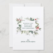 Soft Winter Berry Weihnachtskarte Einladung (Rückseite)