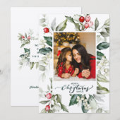 Soft Winter Berry Weihnachtskarte Einladung (Vorne/Hinten)