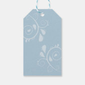 Soft Winter Blue Monogram Initials Geschenkanhänger (Rückseite)