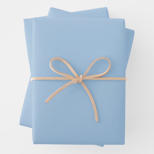 Soft Winter Blue Solid Geschenkpapier Set (Beispiel)