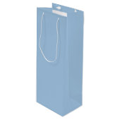 Soft Winter Blue Solid Geschenktüte Für Weinflaschen (Vorderseite Schrägansicht)