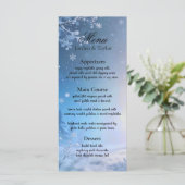Soft Winter Daydream Hochzeitsmenü Menükarte (Stehend Vorderseite)