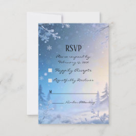 Soft Winter Daydream RSVP-Karten RSVP Karte