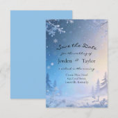 Soft Winter Daydream Save the Date Karten (Vorne/Hinten)