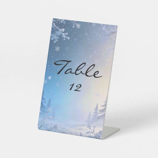 Soft Winter Daydream Tischschild Sockelschild (Vorderseite)