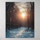Soft Winter Light – Minimalist Calm Art Print Poster (Vorne)