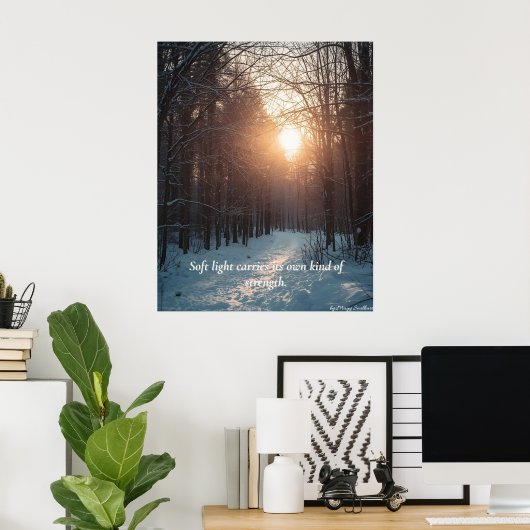 Soft Winter Light – Minimalist Calm Art Print Poster (Heimbüro)