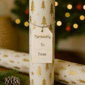 Soft Winter Pines Gift Tag Geschenkanhänger