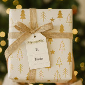 Soft Winter Pines Gift Tag Geschenkanhänger