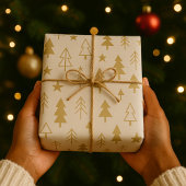 Soft Winter Trees Wrapping Paper Geschenkpapier