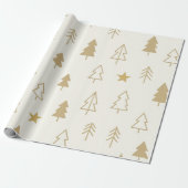 Soft Winter Trees Wrapping Paper Geschenkpapier (Ungerollt)