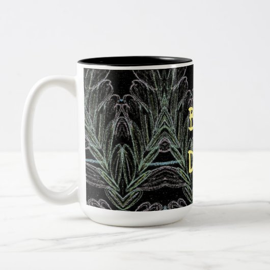 Soft Wirbel Black  Zweifarbige Tasse (Links)