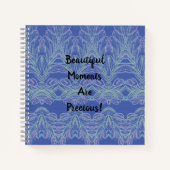 Soft Wirbel Blue Beautiful Moments Notebook Notizblock (Vorderseite)