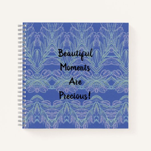 Soft Wirbel Blue Beautiful Moments Notebook Notizblock (Vorderseite)