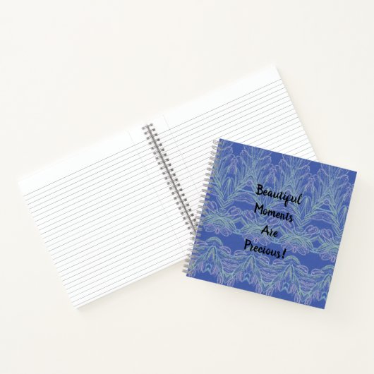 Soft Wirbel Blue Beautiful Moments Notebook Notizblock (Innenseite)