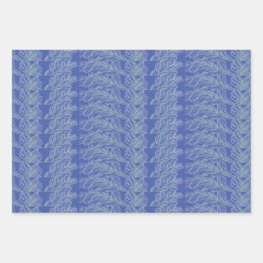 Soft Wirbel Blue Geschenkpapier Set (Vorderseite)