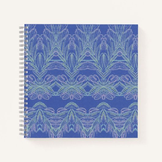 Soft Wirbel Blue Notebook Notizblock (Vorderseite)