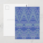 Soft Wirbel Blue Postkarte (Vorne/Hinten)