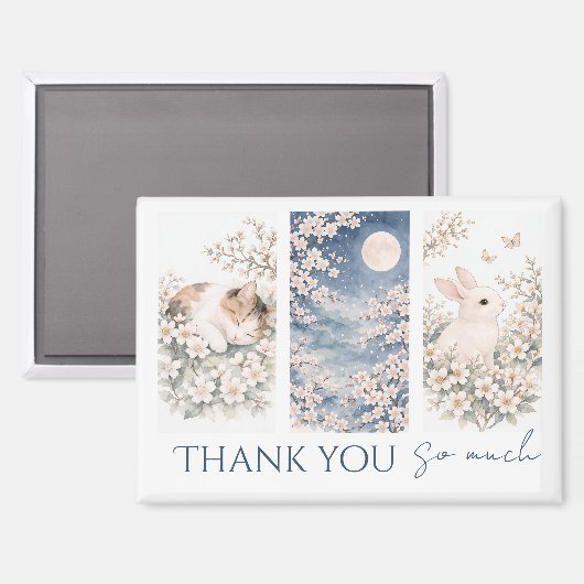 Soft Woodland Animals Magnet (Vorderseite/Rückseite)