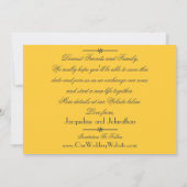 Soft Yellow Classic Script Name Chic Save the Date Ankündigung (Rückseite)