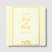 Soft Yellow Gold Foil Wedding Guest Book Gästebuch (Vorderseite)