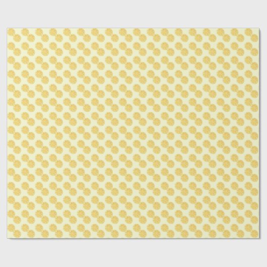 Soft Yellow Lemon Slice Watercolor Pattern Geschenkpapier (Flach)