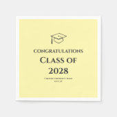 Soft Yellow Modern Congratulations Graduation  Serviette (Vorderseite)