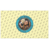 Soft Yellow Modern Graduation Photo Cap Pattern Tischdecke (Vorderseite (Horizontal))