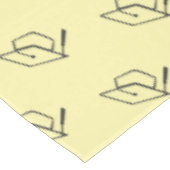Soft Yellow Modern Graduation Photo Cap Pattern Tischdecke (Schrägansicht)