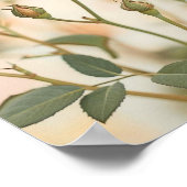  Soft Yellow Rose Buds Floral Design Poster (Ecke)