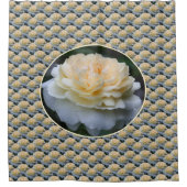 Soft Yellow Rose Flower Pattern Nature Duschvorhang (Vorderseite)