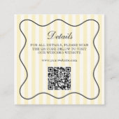 Soft Yellow Stripes QR Code Begleitkarte (Vorderseite)