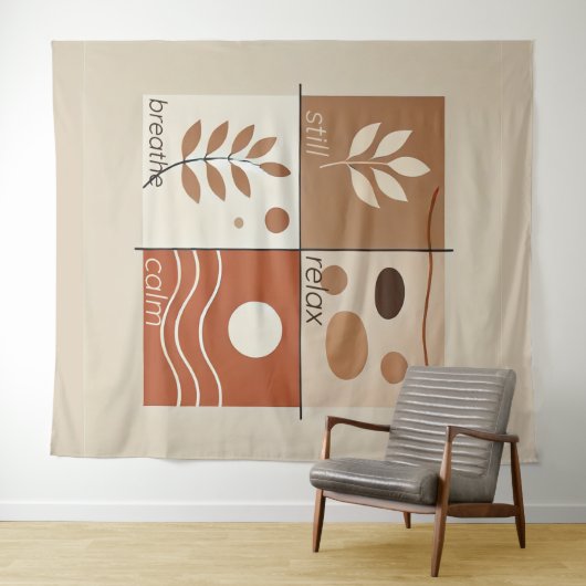 Soft Zen Retreat Tapestry Wandteppich (Beispiel (Horizontal))