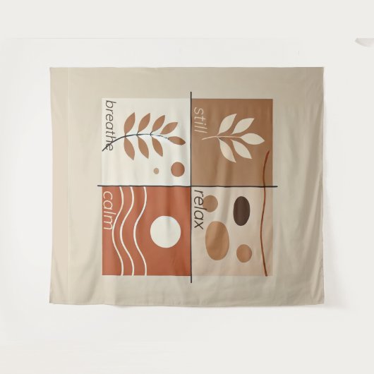 Soft Zen Retreat Tapestry Wandteppich (Vorderseite (Horizontal))