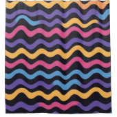 Soft Zig Zag farbenfroh festlich Duschvorhang (Vorderseite)