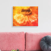 Soft Zinnia Daisy Blume in Sepia Vintag Leinwanddruck (Insitu (Wohnzimmer))