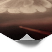 Soft Zinnia Daisy Blume Sepia Vintag Abstrakt Poster (Ecke)