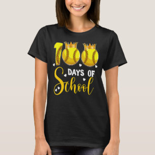 Softball 100 Tage der Schule glücklich 100. Tag T-Shirt