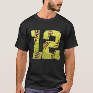 Softball 12. Geburtstag Junge Mädchen Zwölf 12 Jah T-Shirt