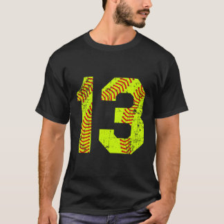 Softball 13 Jersey-Nummer T-Shirt