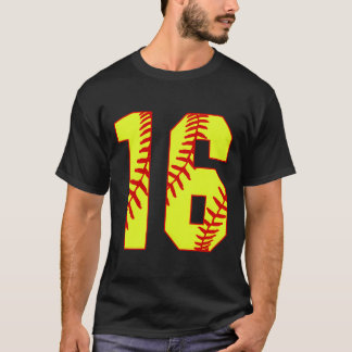 Softball 16 Fast Pitch Liebe Softball Mama Favorit T-Shirt