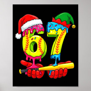 Softball 67 Eiscreme-Tropf Six Seven Jungen Lustig Poster