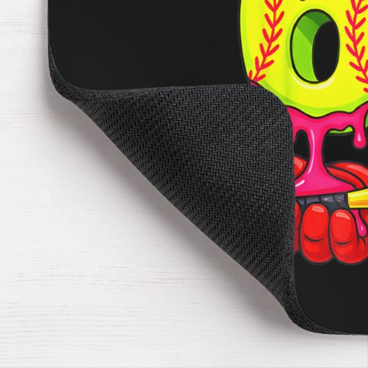 Softball 67 Ice Cream Drip Six Seven Boys Funny Ch Mousepad (Ecke)