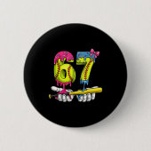 Softball 67 Ice Cream Drip Six Seven Boys Funny Me Button (Vorderseite)
