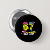 Softball 67 Ice Cream Drip Six Seven Boys Funny Me Button (Vorne & Hinten)