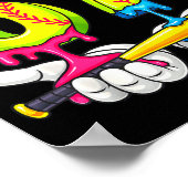 Softball 67 Ice Cream Drip Six Seven Boys Funny Me Poster (Ecke)