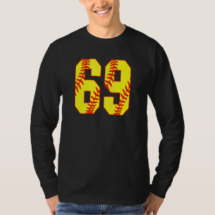 Softball 69 Fast Pitch Liebe Softball Mama Favorit T-Shirt