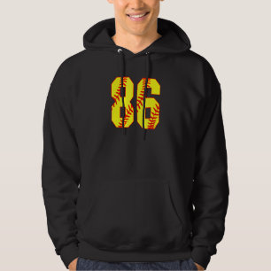 Softball 86 Fast Pitch Liebe Softball Mama Favorit Hoodie