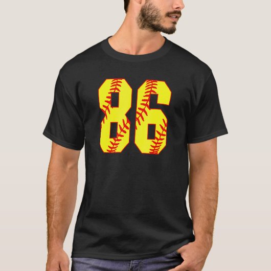 Softball 86 Fast Pitch Liebe Softball Mama Favorit T-Shirt (Vorderseite)