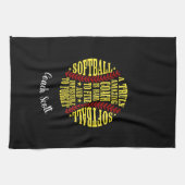 Softball a truly amazing coach is hard to find geschirrtuch (Horizontal)